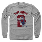 Mens Long Sleeve Heather Gray